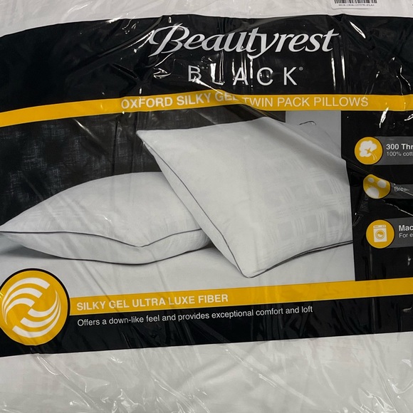 Beautyrest Bedding Beautyrest Black Pillows Oxford Silky Gel 2pack